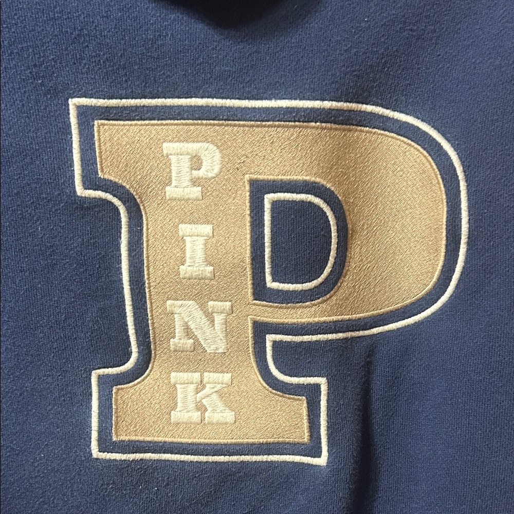 PINK Victoria's Secret Zip-Up Blue Sweater - Picture 3 of 6